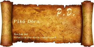 Pikó Dóra névjegykártya